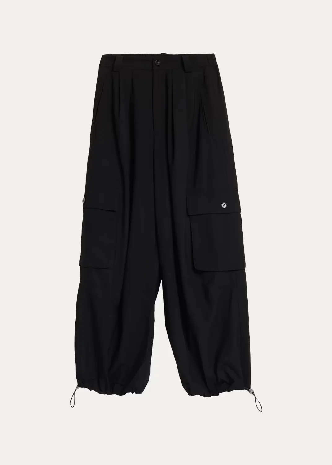 Jemima Wool Balloon-Leg Crop Cargo Pants