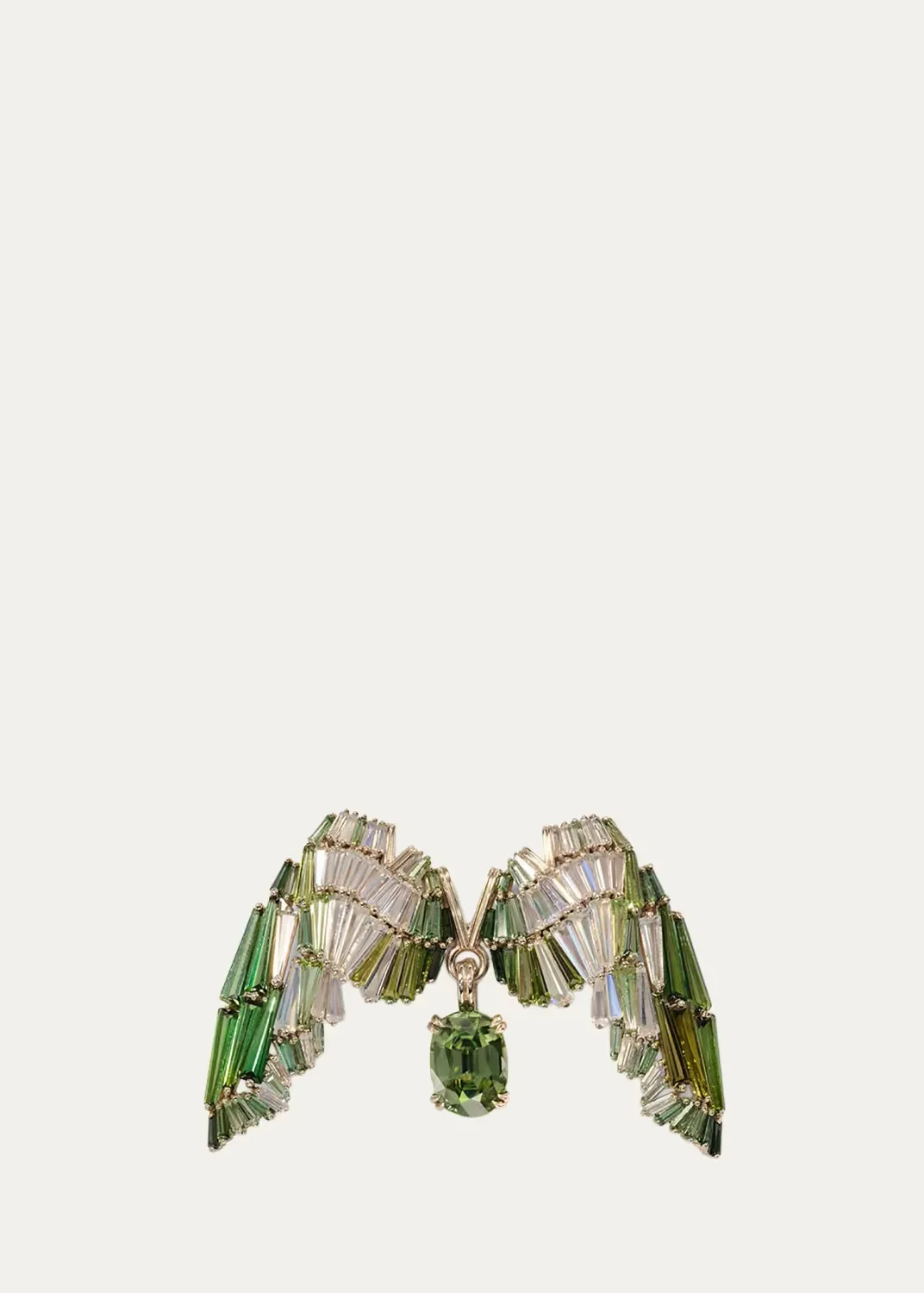 18K White Gold Avian Brooch by Nak Armstrong