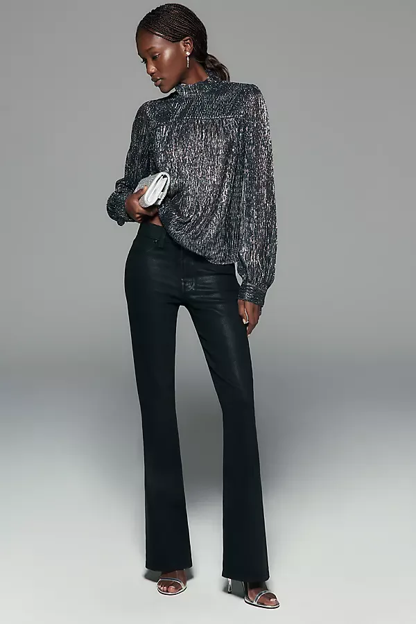 Leggy Coated High Rise Bootcut Jeans