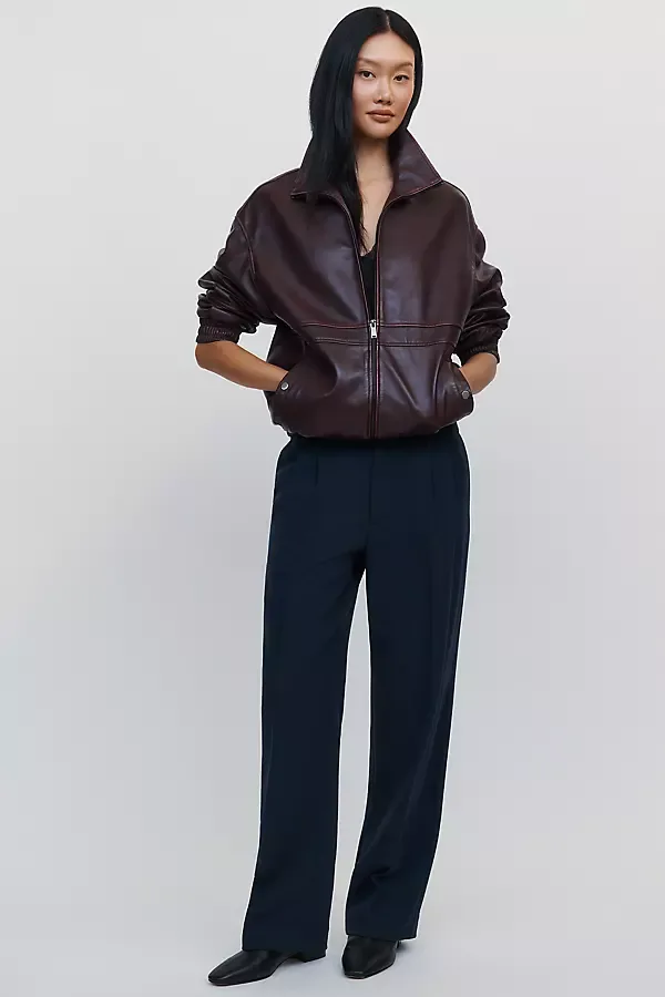 Heddie Wool Blend High Rise Trousers Pants