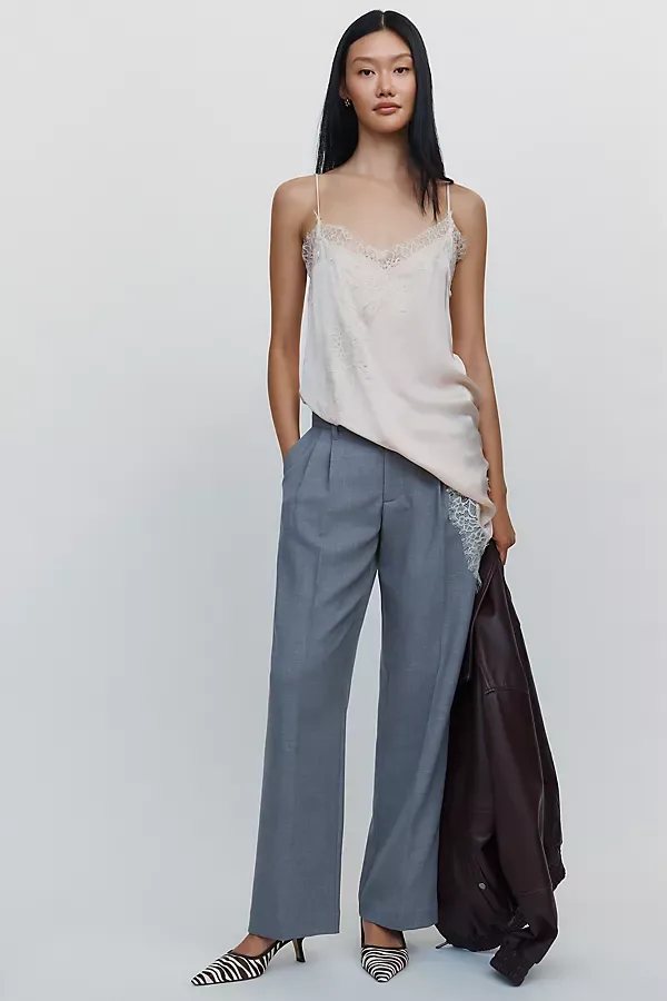 Heddie Wool Blend High Rise Trousers Pants