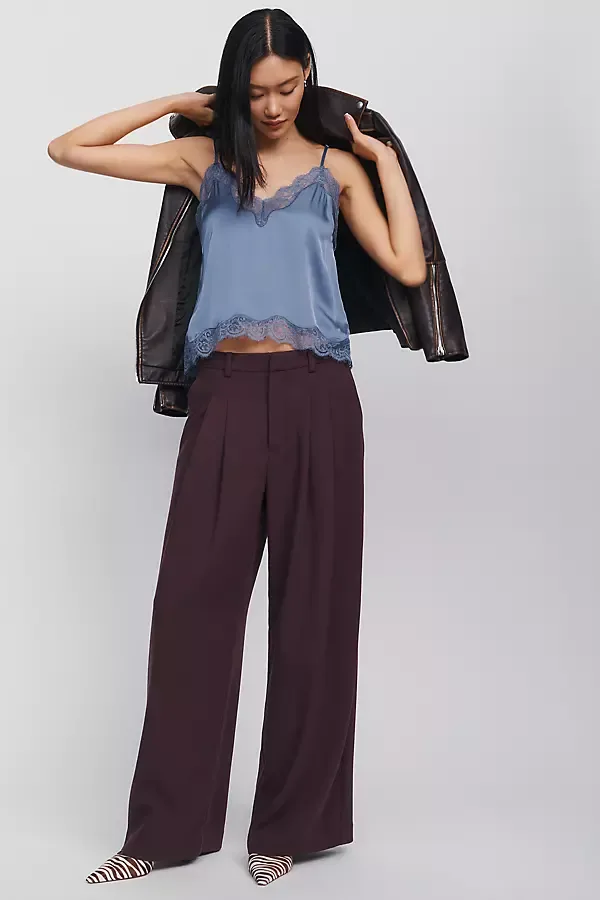 Heddie Wool Blend High Rise Trousers Pants