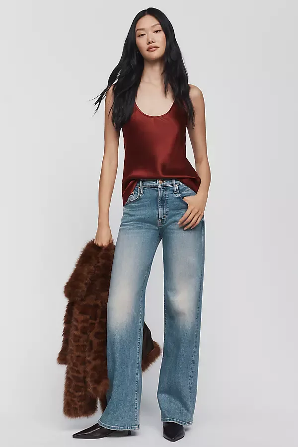 The Lasso Sneak Mid Rise Barrel Jeans