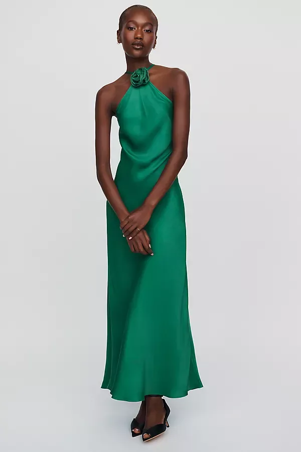 @loverlygrey x Anthropologie Rosette Halter Midi Dress