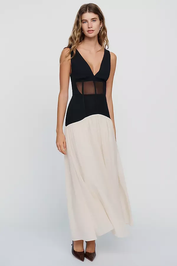 Knit Sheer Maxi Dress
