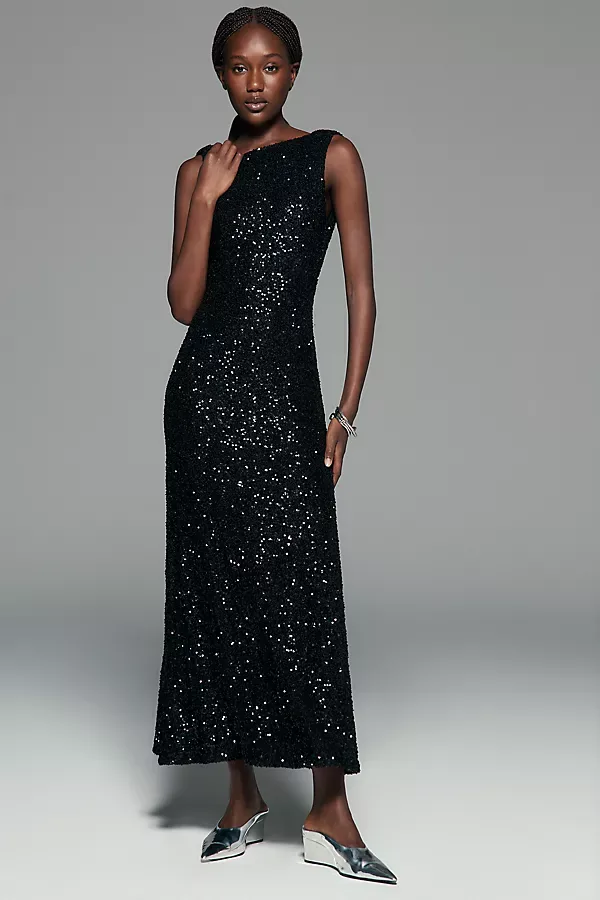 Sequined Midi Dress