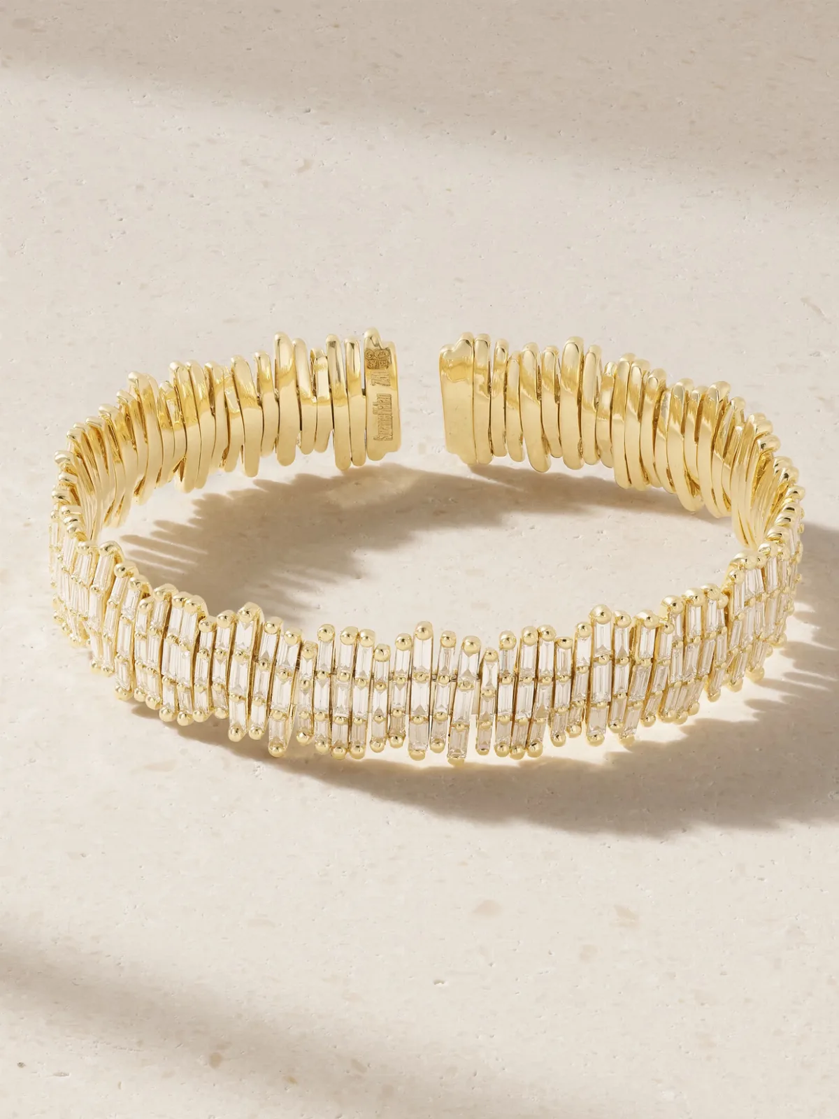 - 18-karat Gold Diamond Cuff -