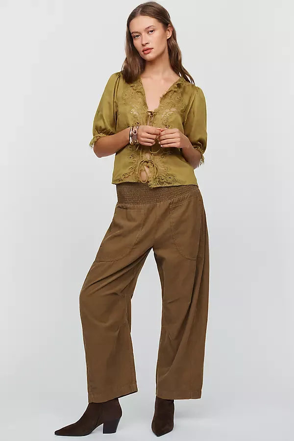Reese 100% Cotton Corduroy High-Rise Wide-Leg Pants by Pilcro