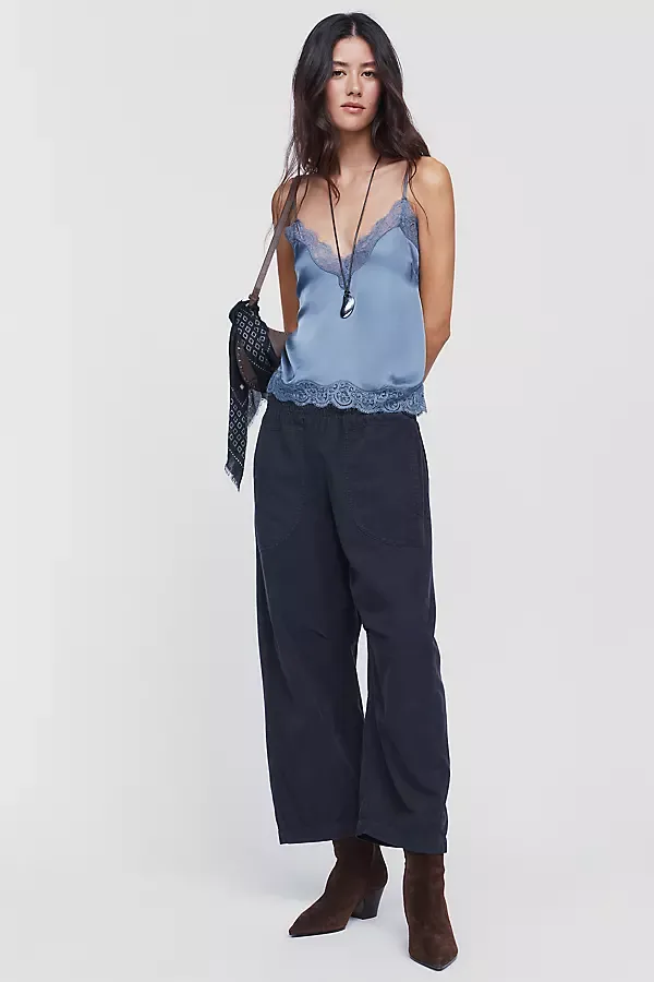 Reese 100% Cotton Corduroy High-Rise Wide-Leg Pants