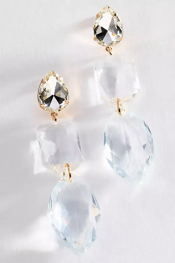 Floating Crystal Drop Earrings