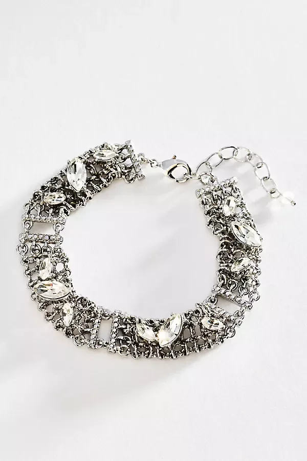 Crystal Chainmail Bracelet by Anthropologie