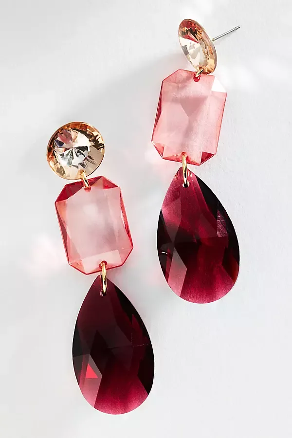 Floating Crystal Drop Earrings