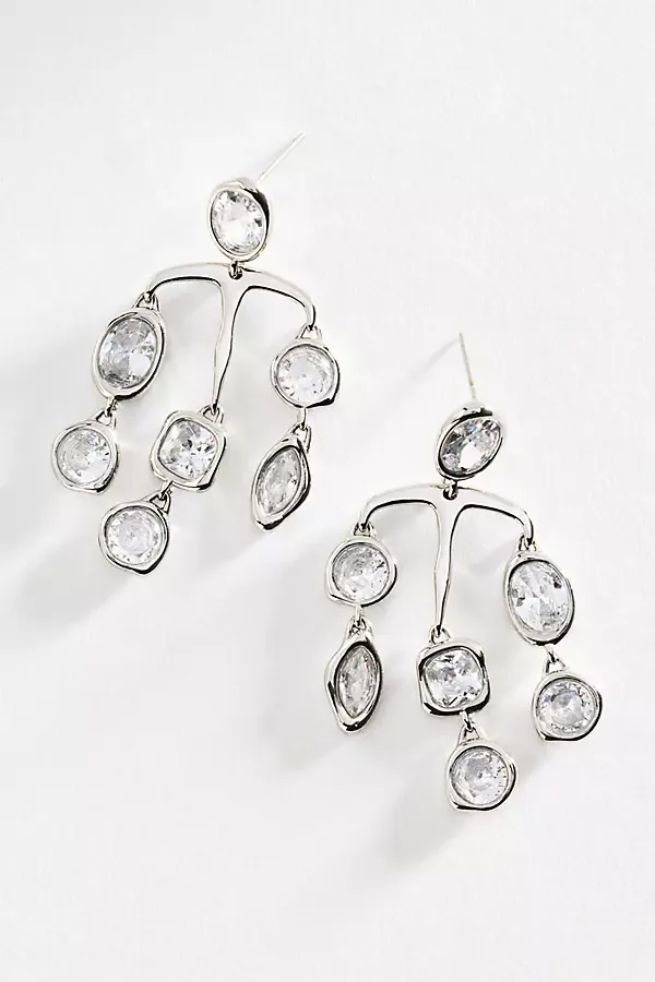 Gemstone Organic Drop Earrings