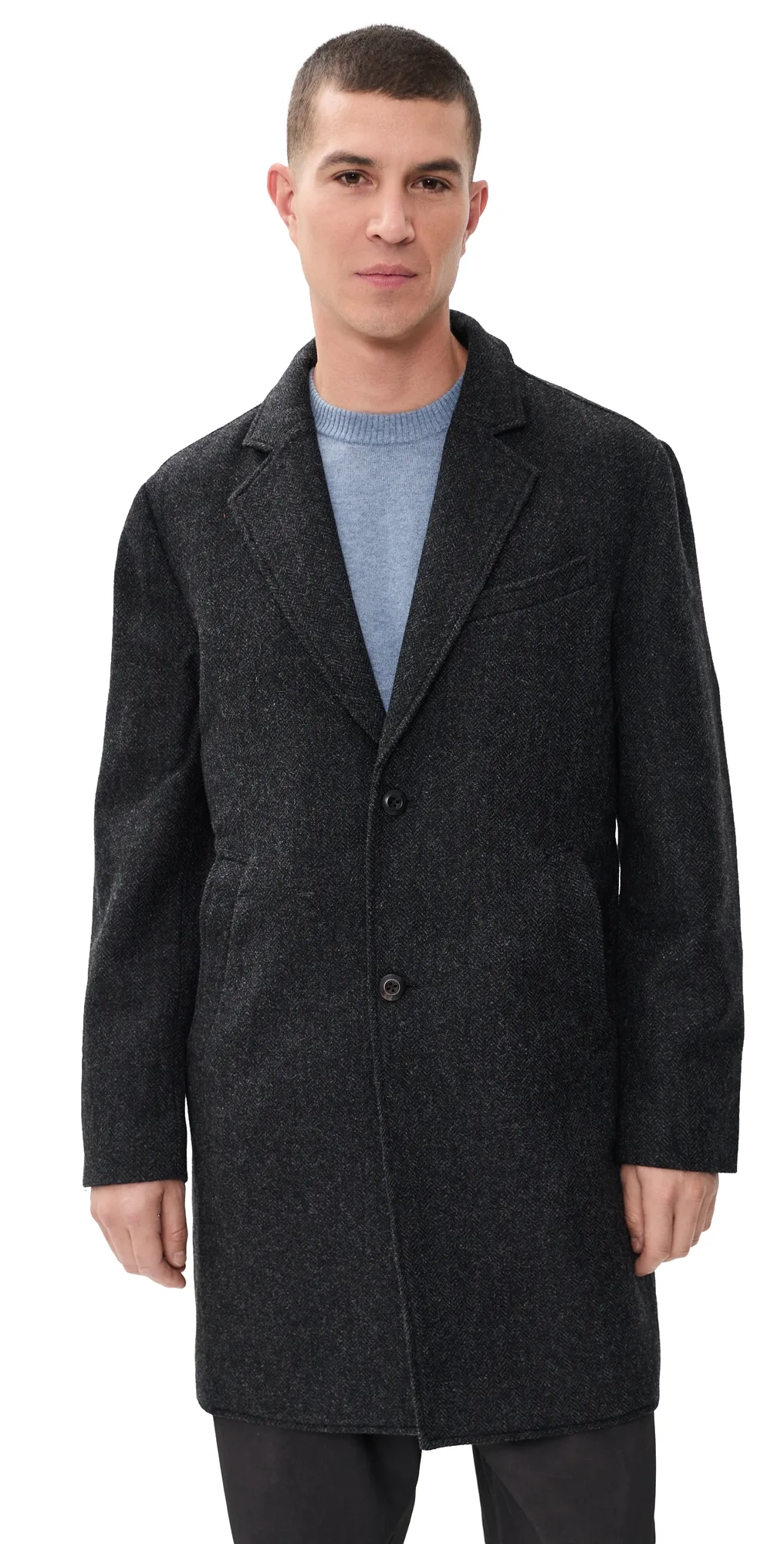 Billy Reid Herringbone Otto Overcoat