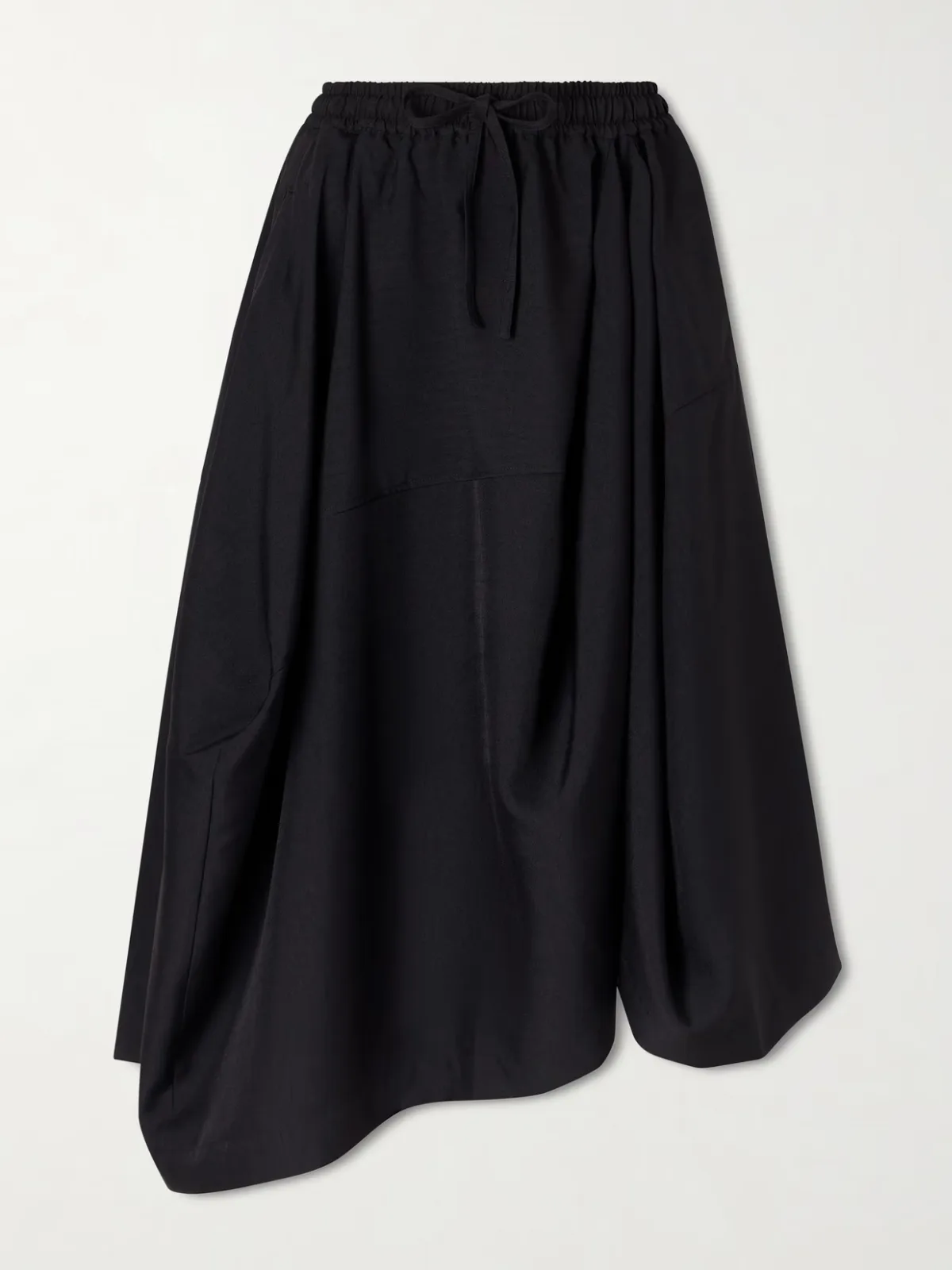 - + Y-3 Ruched Recycled-shell Skirt -