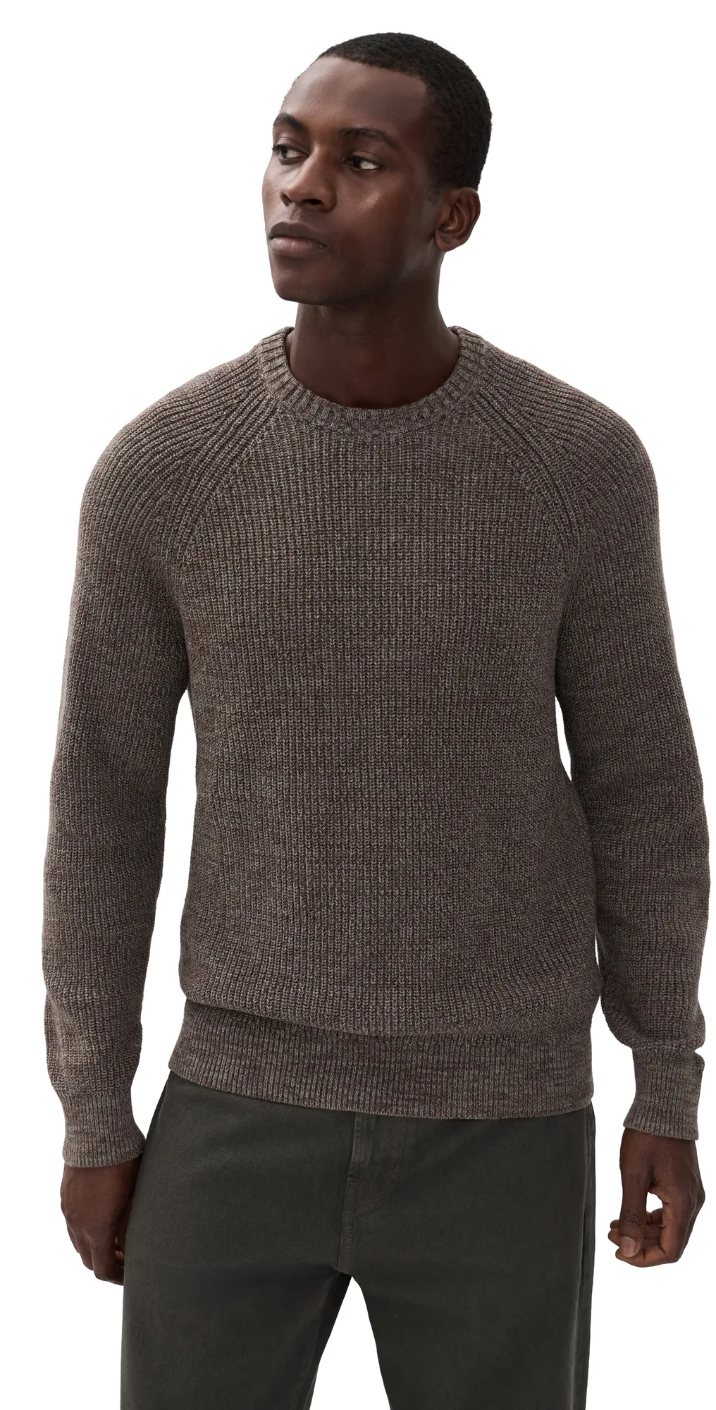 Cotton Shakerstitch Crewneck Sweater