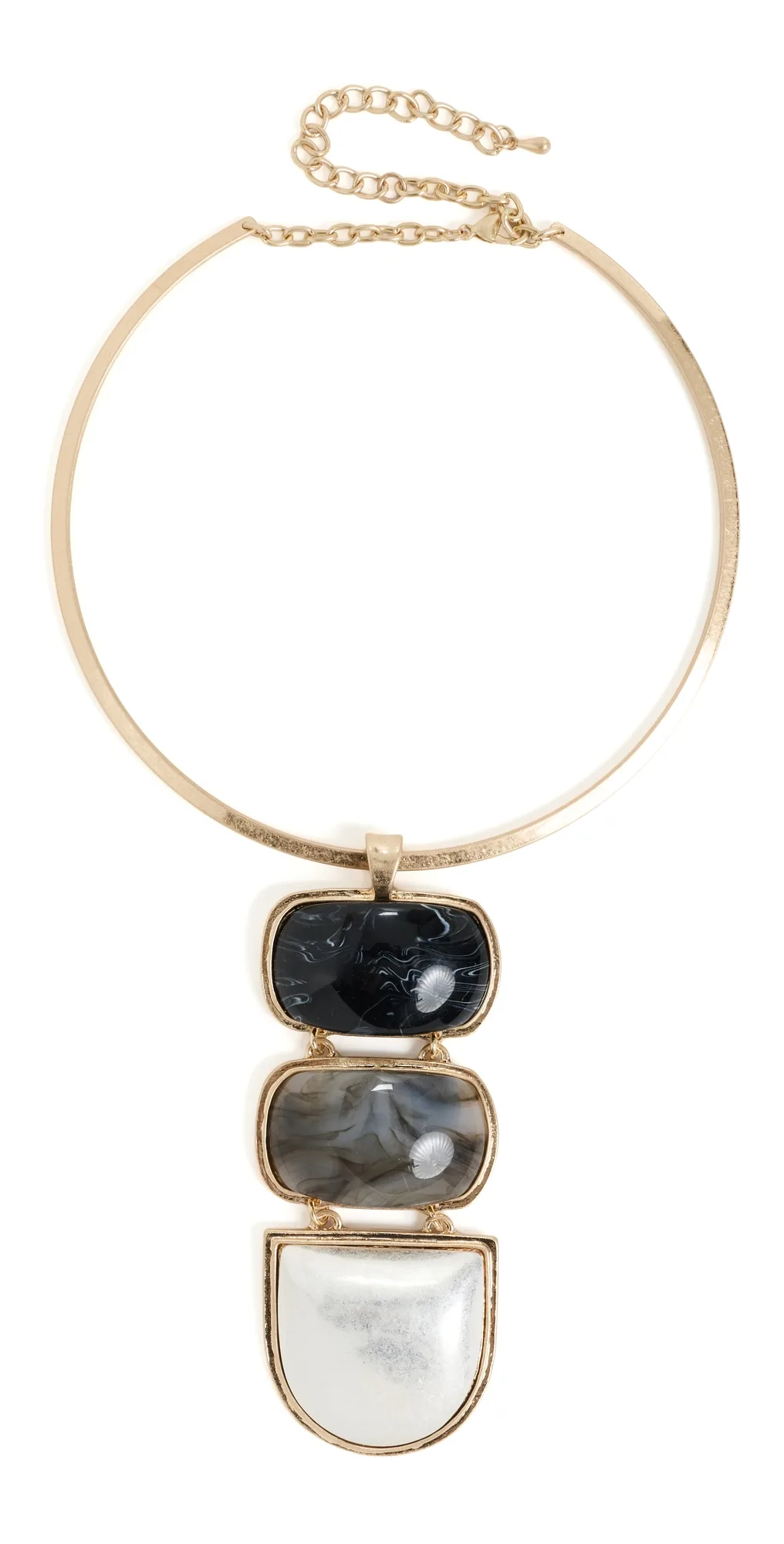 Multi Stone Herring Bone Choker