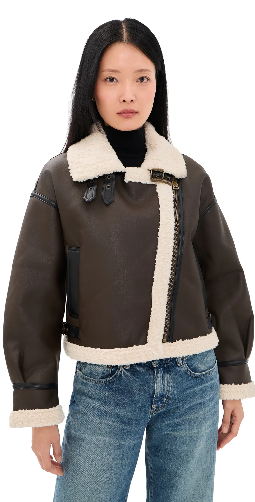 Grove Relaxed Fitmoto Faux Leather Jacket
