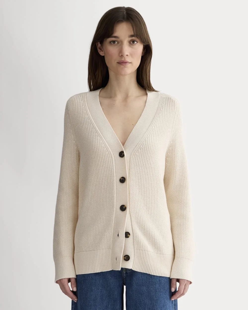 Long Cocoon Cardigan - Cotton Canvas