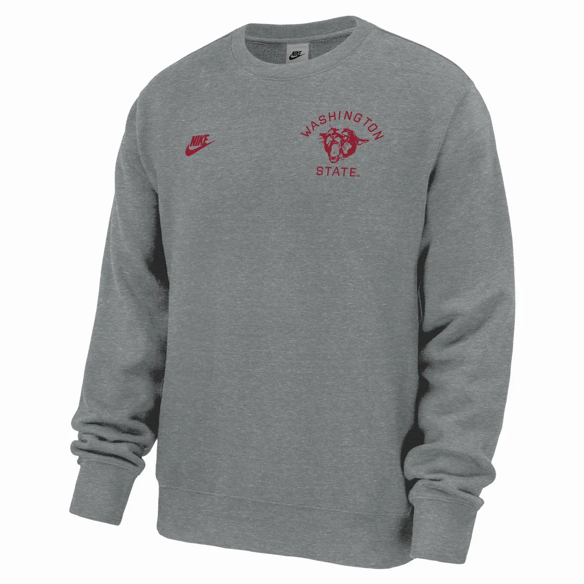 Washington State Cougars Club Football Fleece Crew-Neck Sweatshirt
