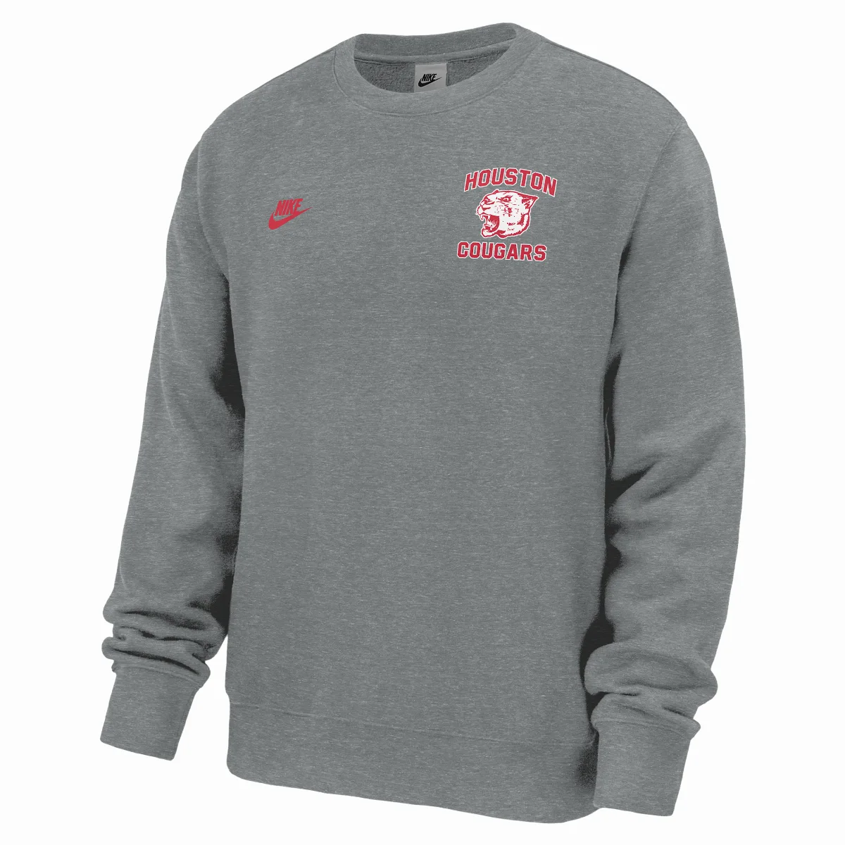 Houston Cougars Club Football Fleece Crew-Neck Sweatshirt