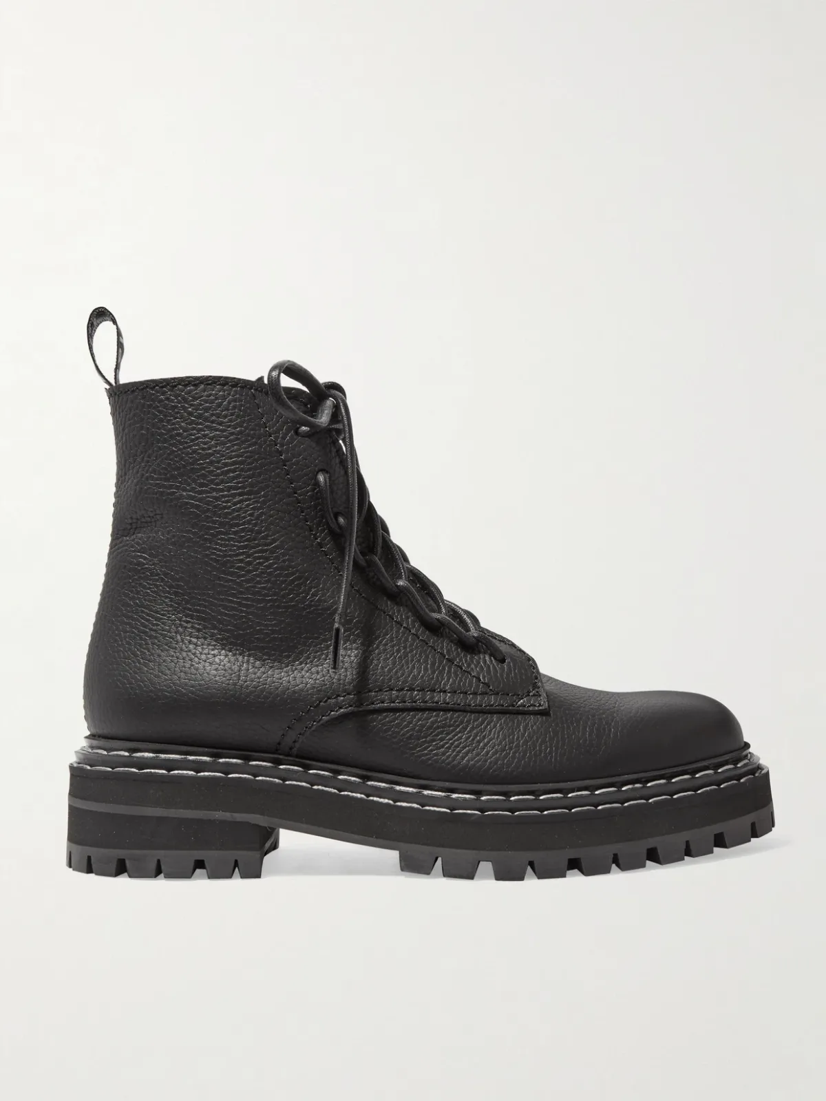 - Textured-leather Ankle Boots -