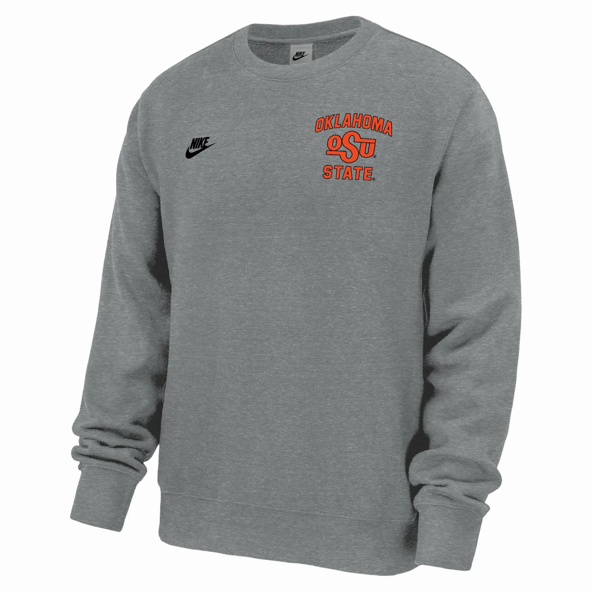 Oklahoma State Cowboys Club Football Fleece Crew-Neck Sweatshirt