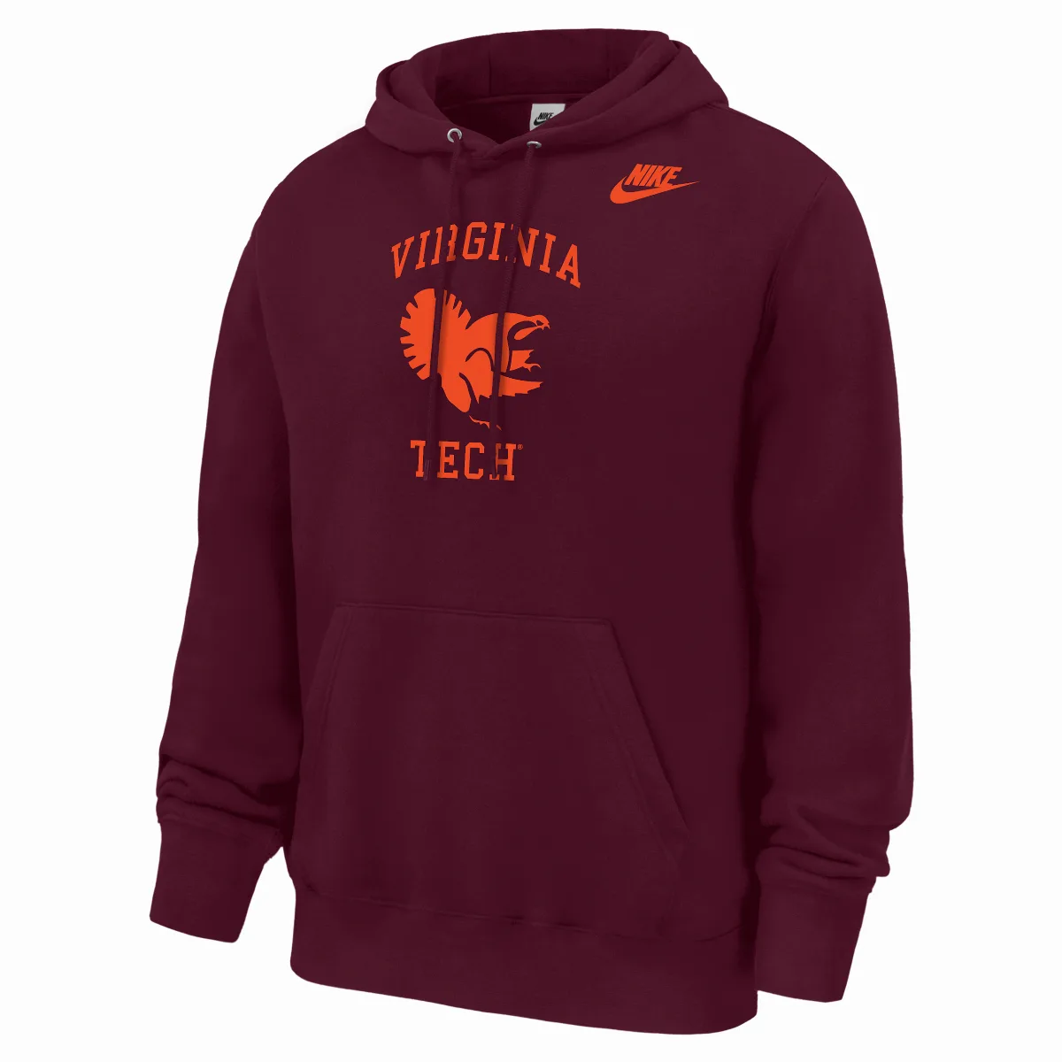 Virginia Tech Hokies Club Football Fleece Pullover Hoodie