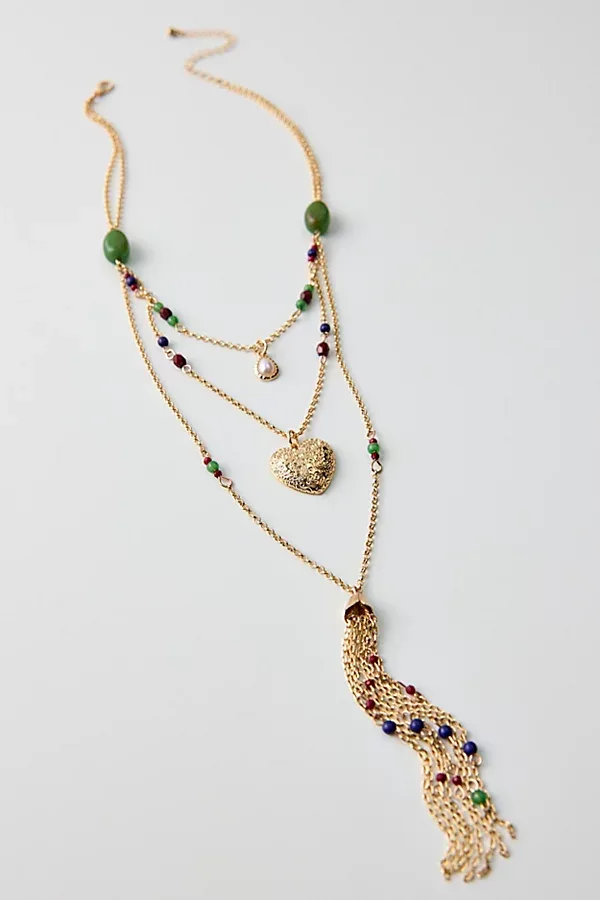 Lola Fringe Layered Necklace by Urban Outfitters