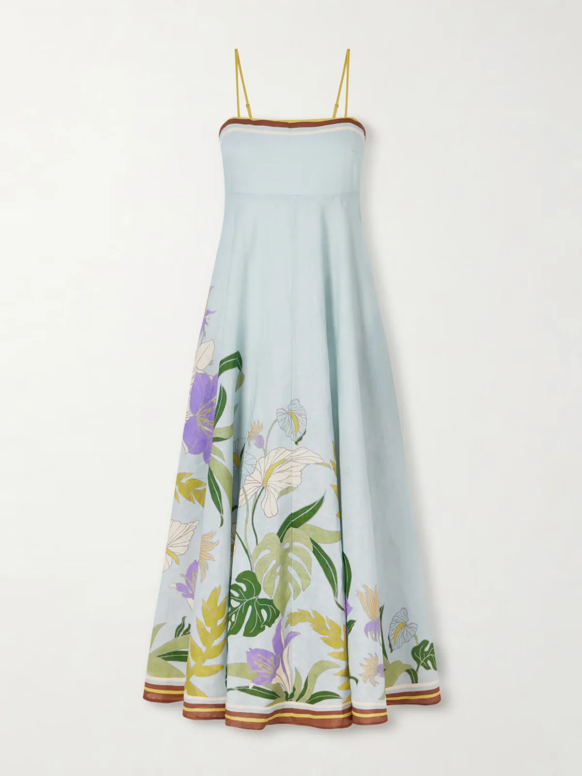 - Alfie Floral-print Linen Midi Dress -