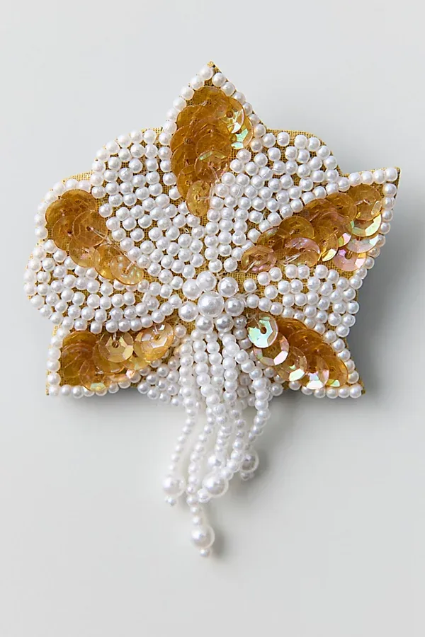 Baily Beaded Flower Brooch by Urban Outfitters