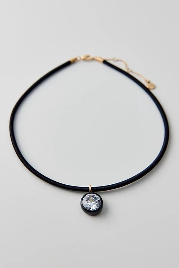 Lindsey Black Crystal Collar Necklace by BaubleBar