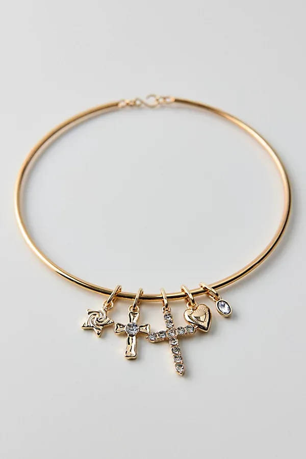 Mix & Match Charms Wired Choker Necklace by Urban Outfitters