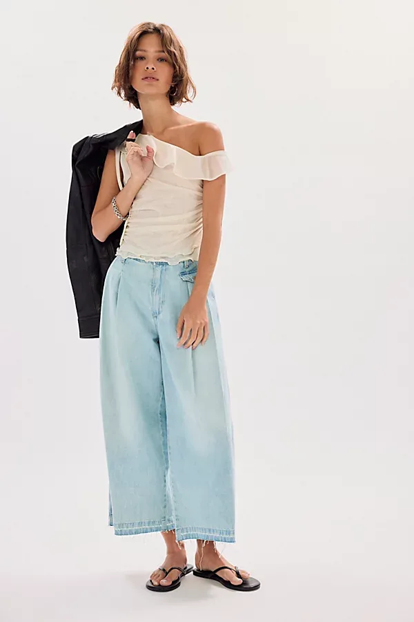 Donna Cropped Denim Trouser