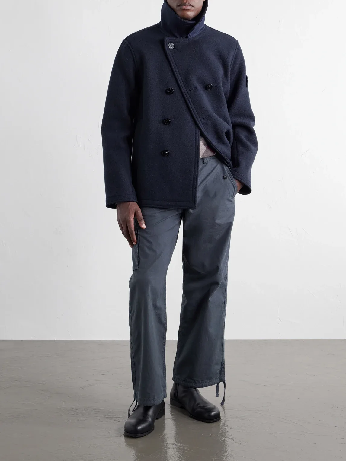 Double-Breasted Melton Wool and Cashmere-Blend Twill Coat