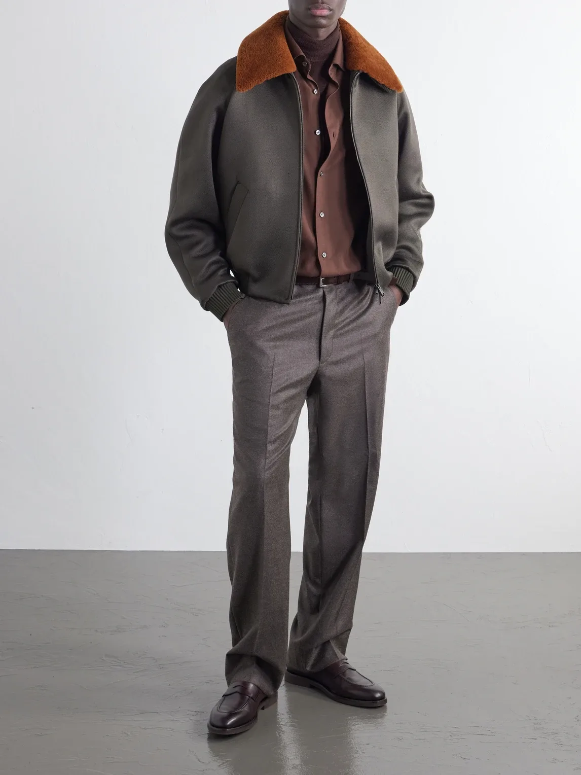 Cotton and Cashmere-Blend Twill Shirt
