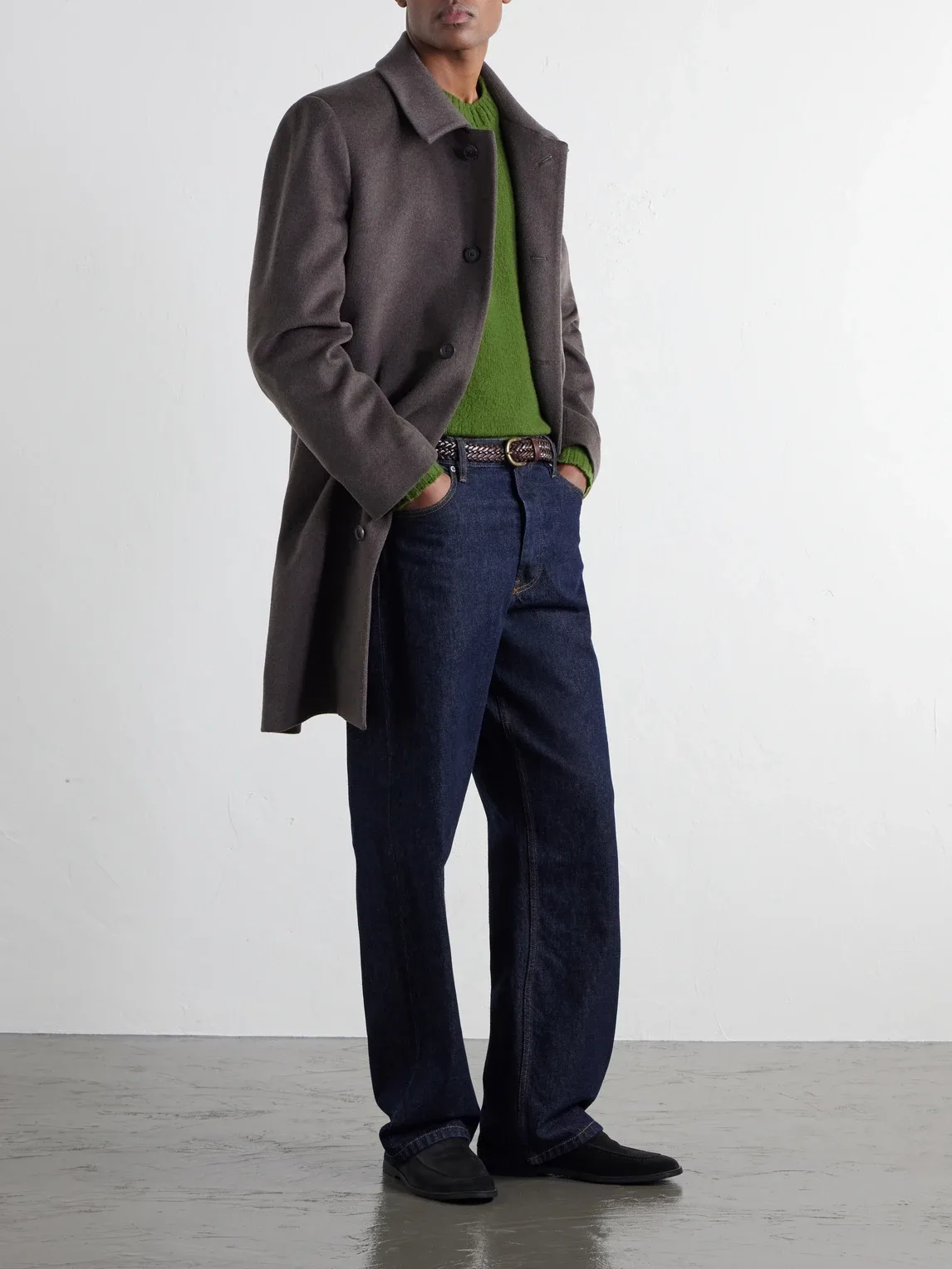 Brushed Wool and Cashmere-Blend Felt Coat