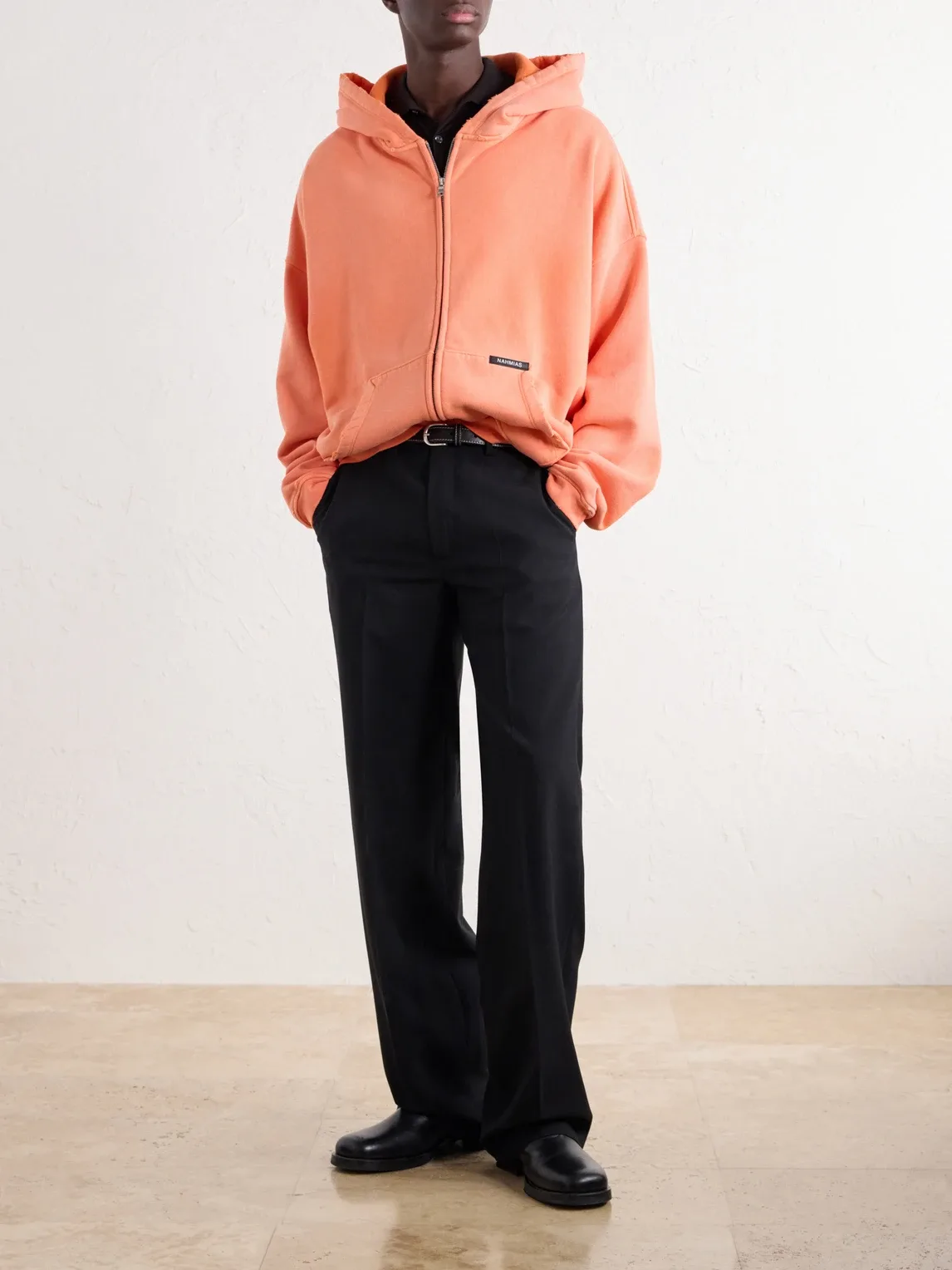 Distressed Cotton-Jersey Zip-Up Hoodie