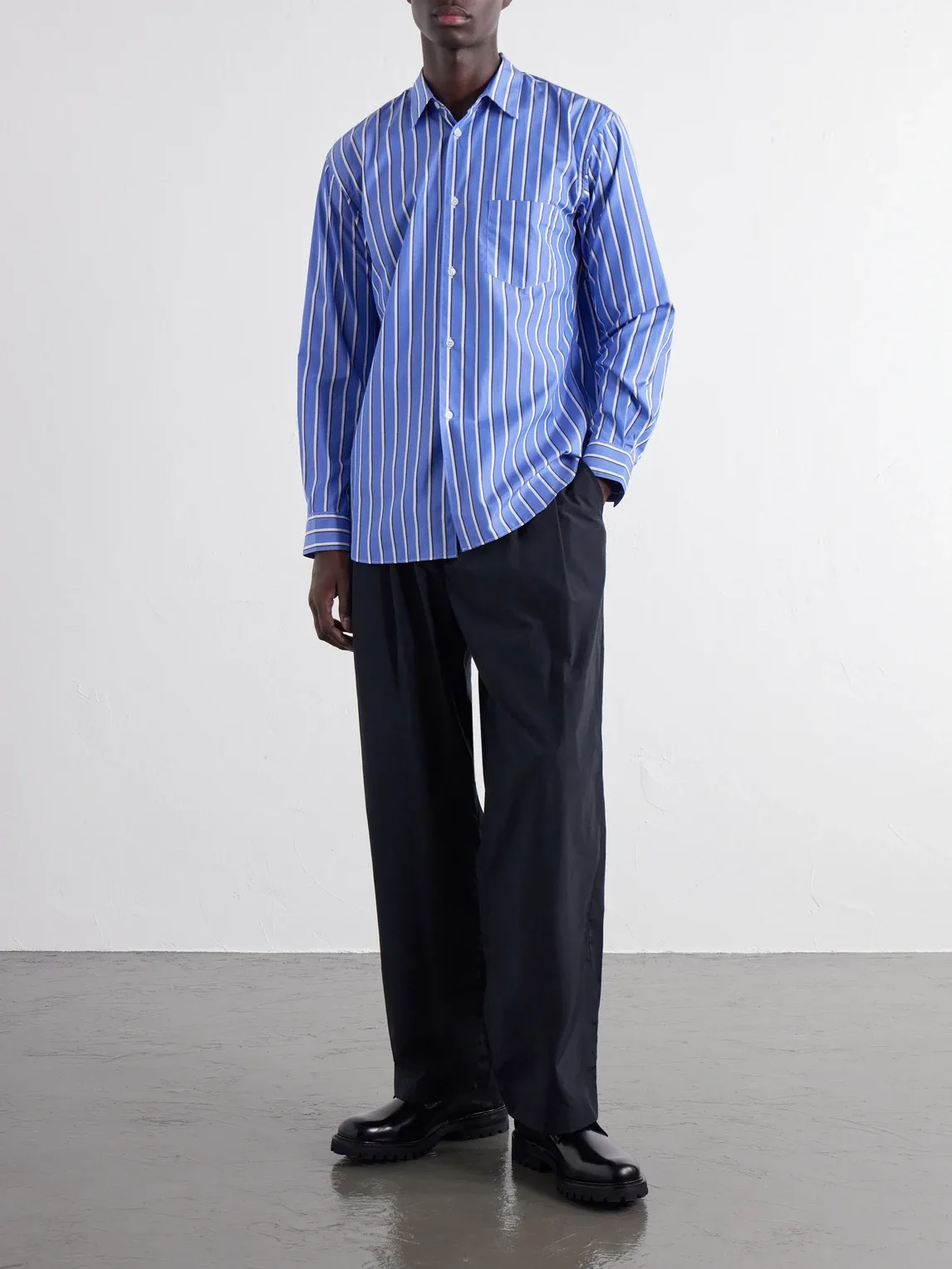 Striped Cotton-Poplin Shirt