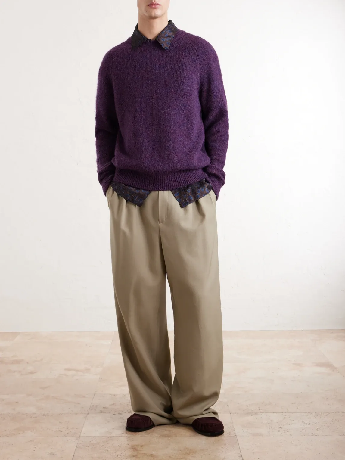 Brushed Alpaca-Blend Sweater