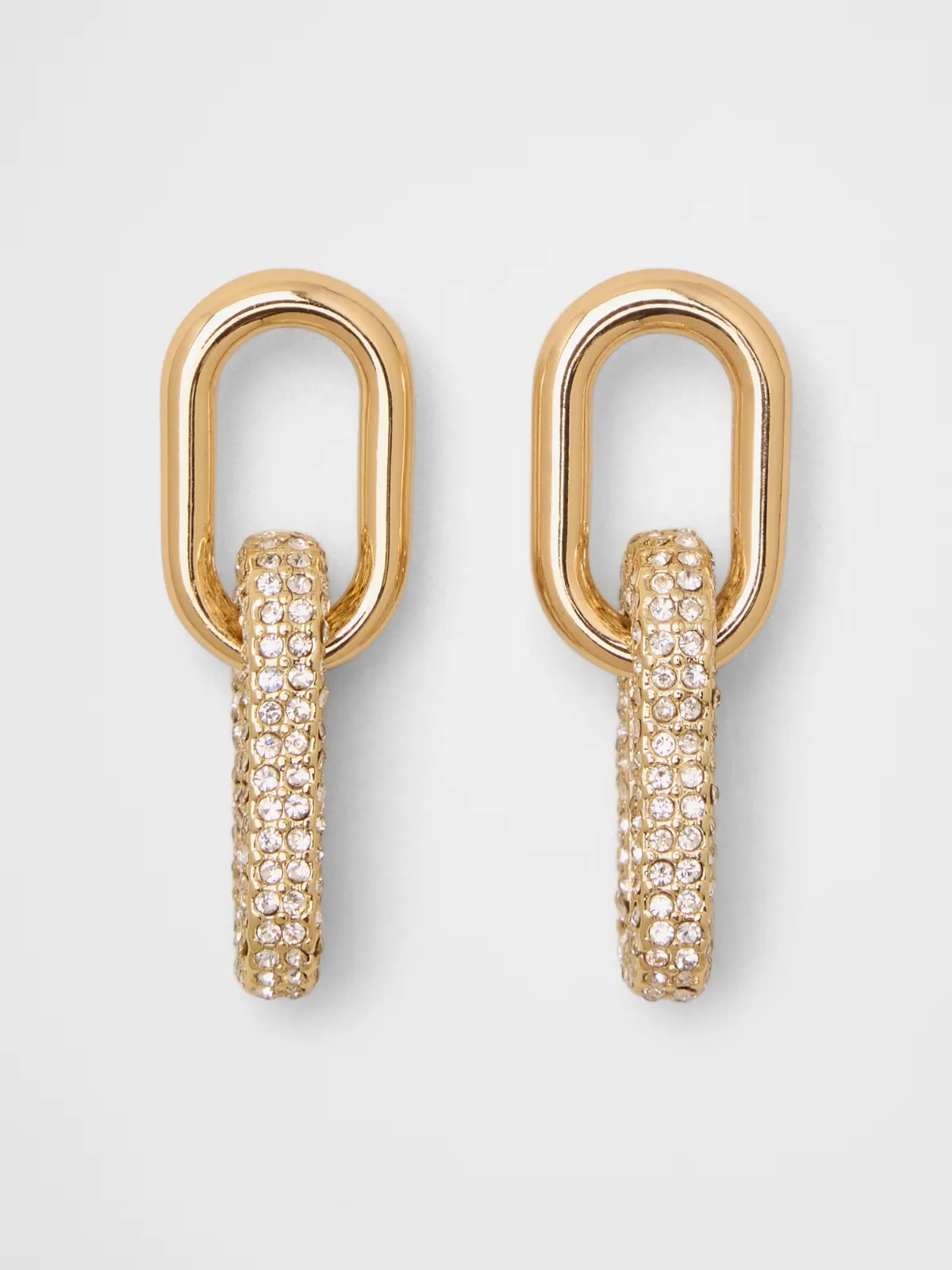 Pave Paperclip Earrings by Banana Republic