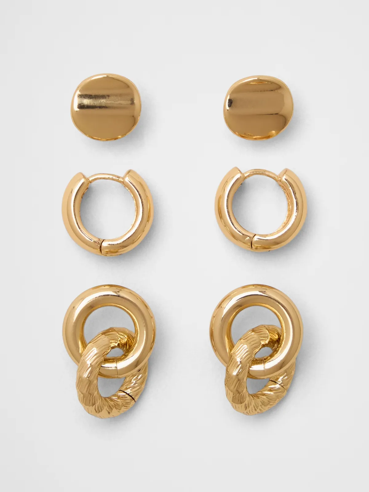 Textured Double Hoop Earrings Multipack by Banana Republic