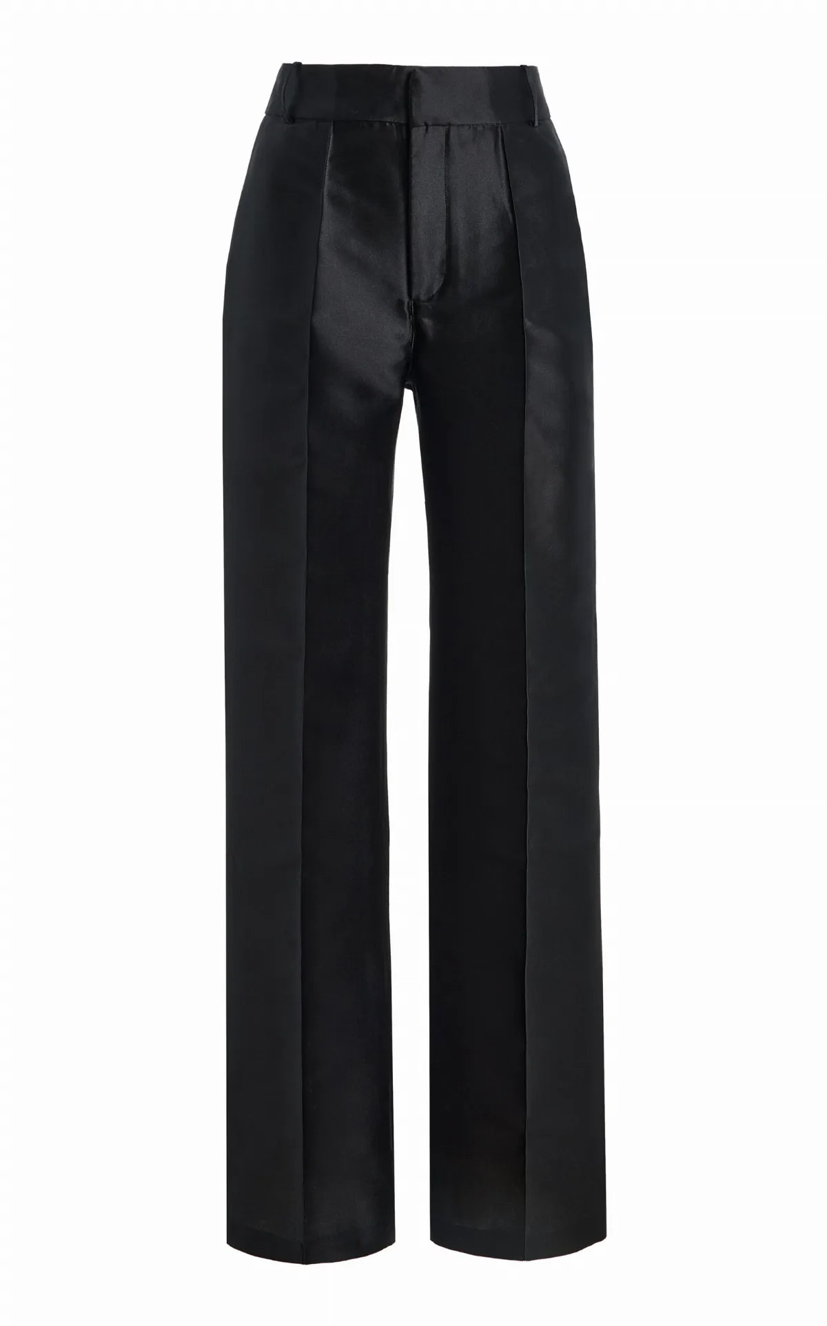 Yoshitomo Satin Straight-Leg Pants