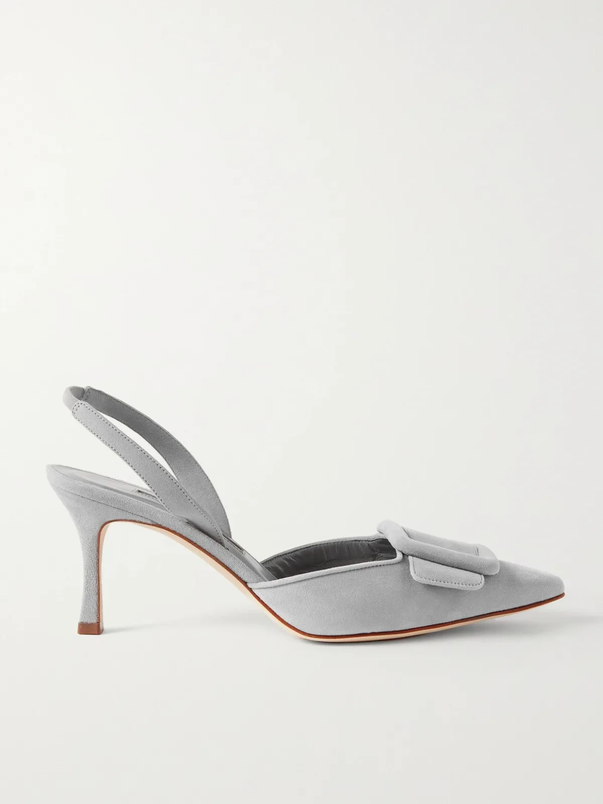 - Maysli 70 Buckled Suede Slingback Pumps -