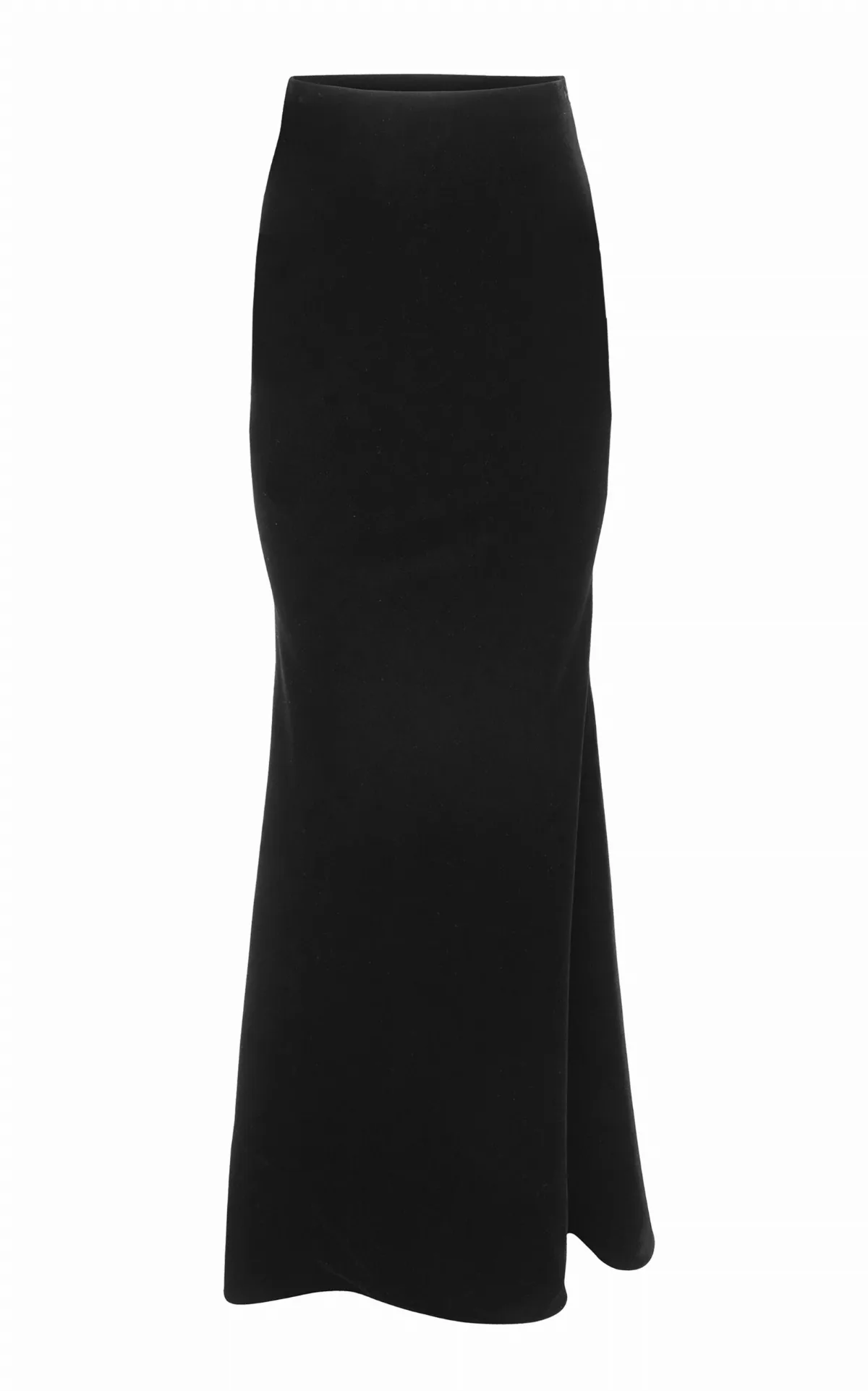 Stretch-Velvet Maxi Trumpet Skirt