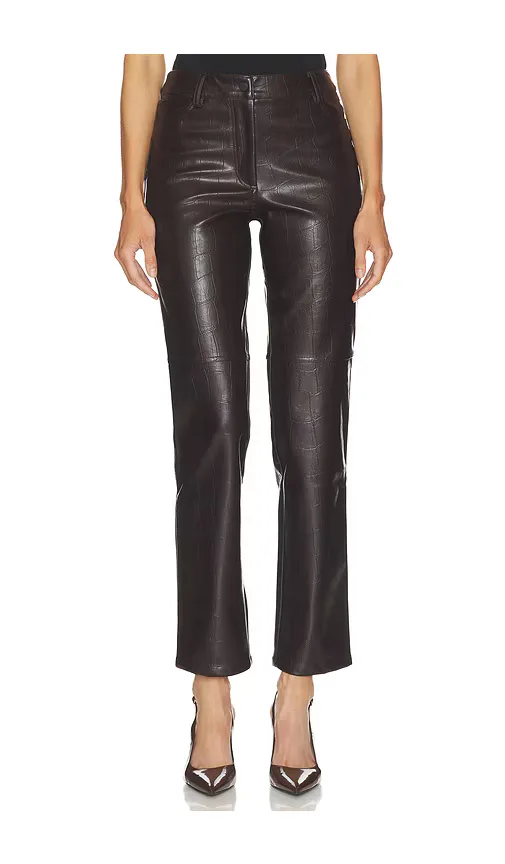 Nia Faux Croc Leather Pant