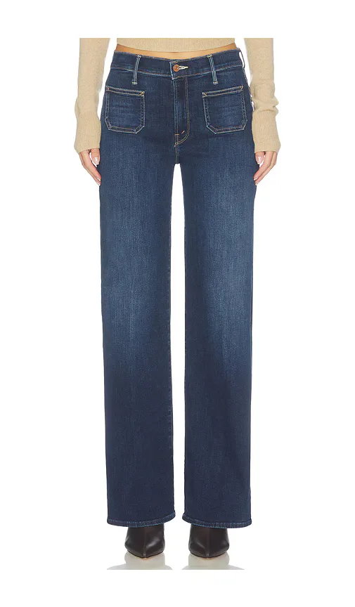 The Patch Pocket Mid Rise Maven Sneak Jeans