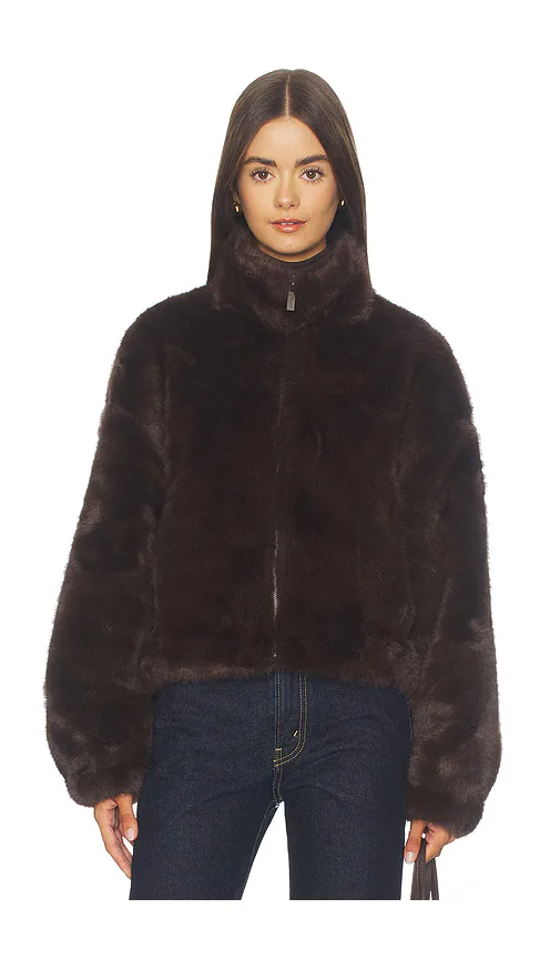 Everest Faux Fur Bomber Jacket