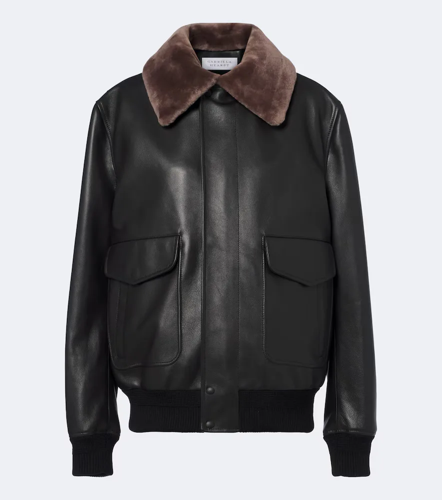 Grant Shearling-Trimmed Leather Jacket