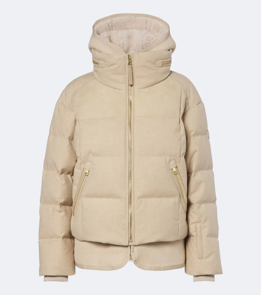Mojald Suede-Trimmed Down Ski Jacket